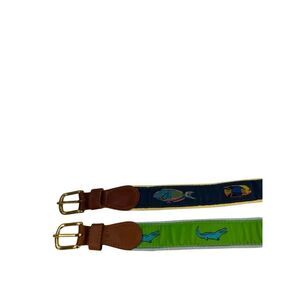 2 Bailey Boys belt kids‎ youth fish alligator